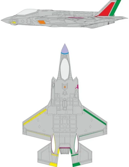F-35A RAM coating late for Italeri, 1/48 - Eduard Accessories EX1157