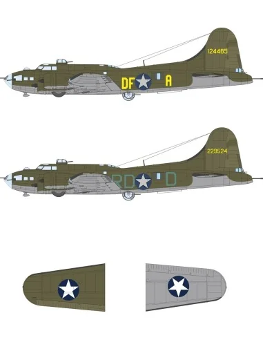 B-17F US national insignia & code letters for Revell, 1/48 - Eduard...