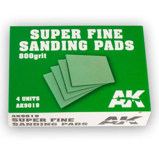 Super Fine Sanding Pads 800 grit.4 units - AK Interactive AK9019