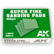 Super Fine Sanding Pads 800 grit.4 units - AK Interactive AK9019