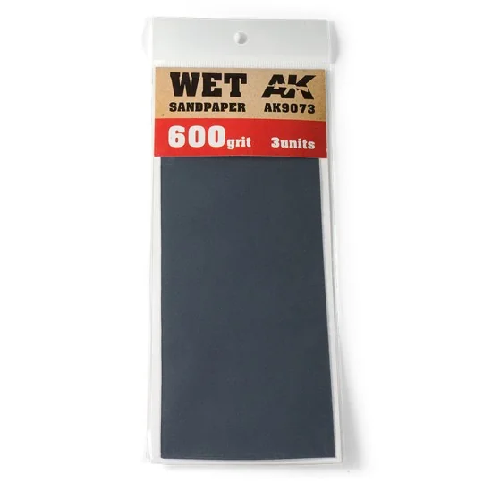 Wet Sandpaper 600 Grit. 3 units - AK Interactive AK9073