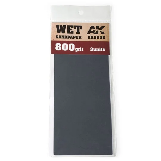 Wet Sandpaper 800 Grit. 3 units - AK Interactive AK9032