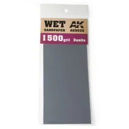 Wet Sandpaper 1500 Grit. 3 units - AK Interactive AK9035