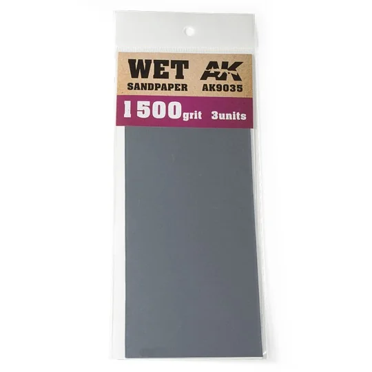 Wet Sandpaper 1500 Grit. 3 units - AK Interactive AK9035
