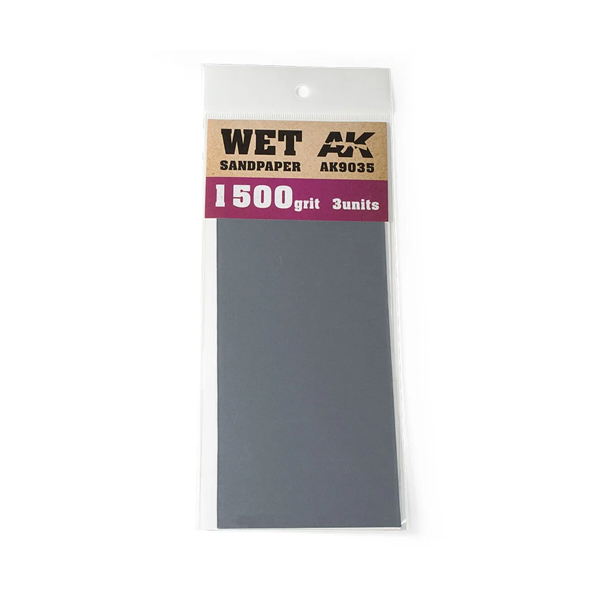 Wet Sandpaper 1500 Grit. 3 units - AK Interactive AK9035