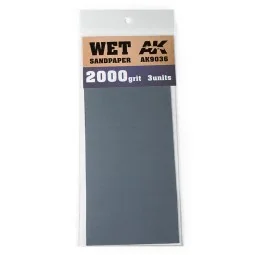 Wet Sandpaper 2000 Grit. 3 units - AK Interactive AK9036
