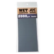 Wet Sandpaper 2000 Grit. 3 units - AK Interactive AK9036
