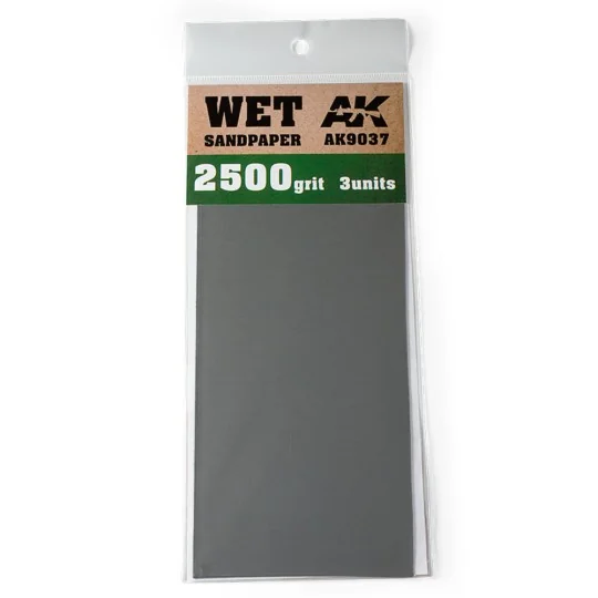 Wet Sandpaper 2500 Grit. 3 units - AK Interactive AK9037