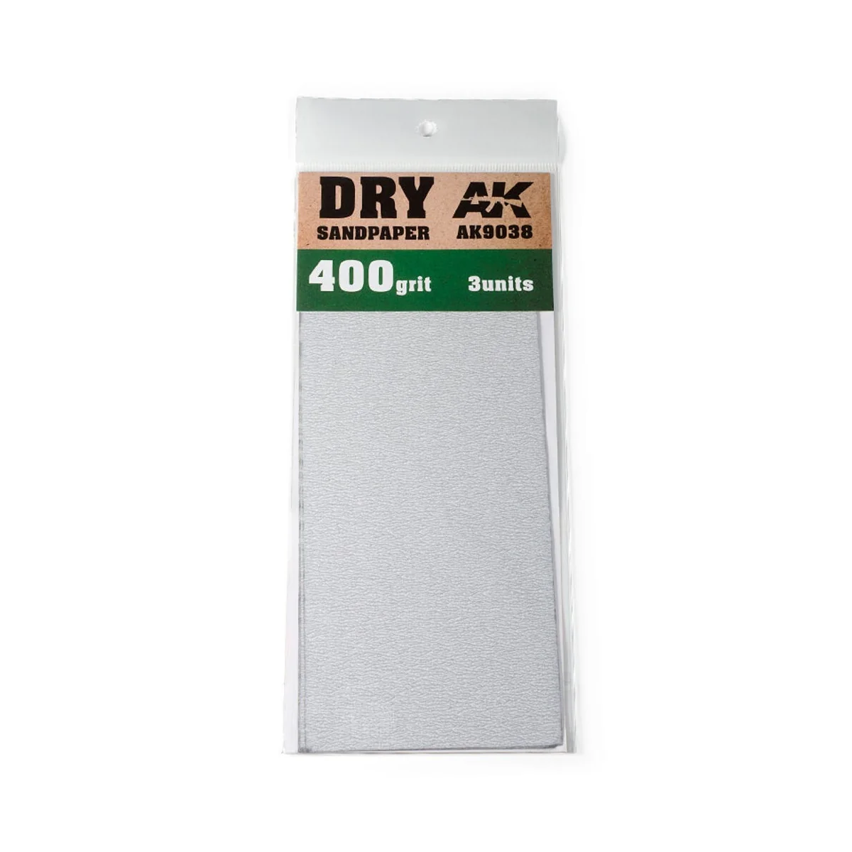 Dry Sandpaper 400 Grit. 3 units - AK Interactive AK9038