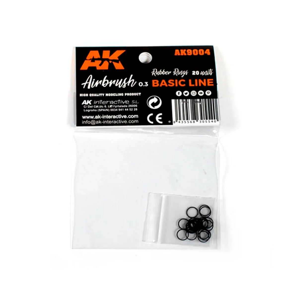 Rubber Rings - 20 units (Airbrush Basic Line 0.3) - AK Interactive ...