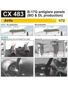B-17G antiglare panels(BO&DL produktion) for Airfix, 1/72 - Eduard ...