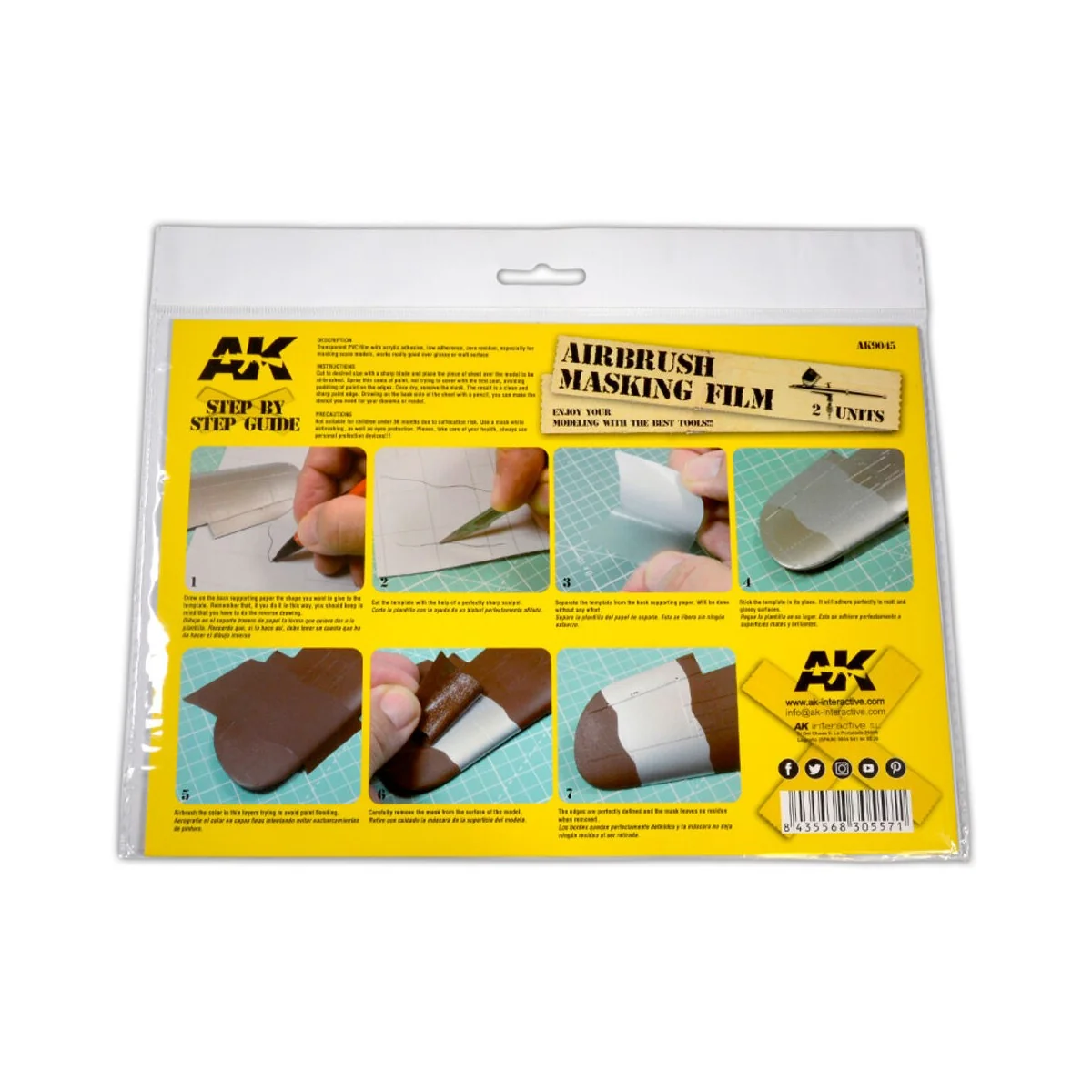 Airbrush Masking Film - 2 units - AK Interactive AK9045