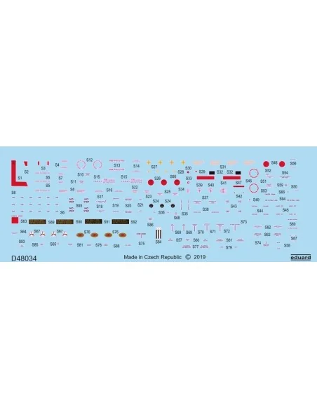 P-51D stencils for Eduard, 1/48 - Eduard Accessories D48034