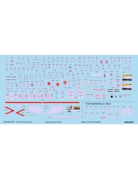 [NO_DESC] F-104J Eiko stencils f. Eduard/Hasegawa, 1/48 - Eduard Ac...