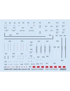 [NO_DESC] Spitfire Mk.I stencils for Eduard, 1/48 - Eduard Accessor...