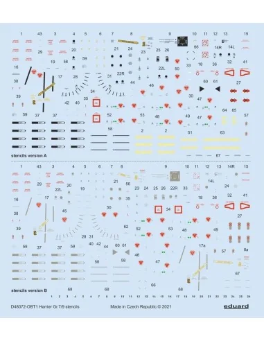 Harrier Gr.7/9 stencils 1/48 for REVELL/HASEGAWA, 1/48 - Eduard Acc...
