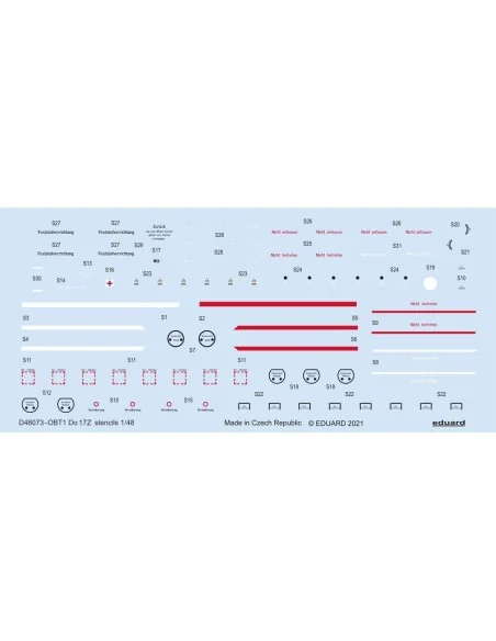 Do 17 stencils 1/48 for ICM, 1/48 - Eduard Accessories D48073