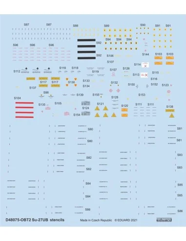 Su-27UB stencils 1/48 for ACADEMY/KITTY HAWK/GWH, 1/48 - Eduard Acc...