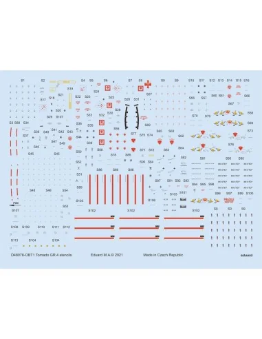 [NO_DESC] Tornado GR.4 stencils 1/48 for REVELL, 1/48 - Eduard Acce...