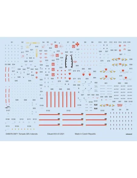 [NO_DESC] Tornado GR.4 stencils 1/48 for REVELL, 1/48 - Eduard Acce...