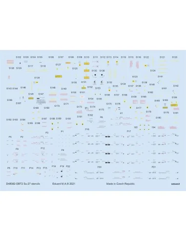 Su-27 stencils 1/48 for ACADEMY/KITTY HAWK/HOBBY BOSS/GWH, 1/48 - E...