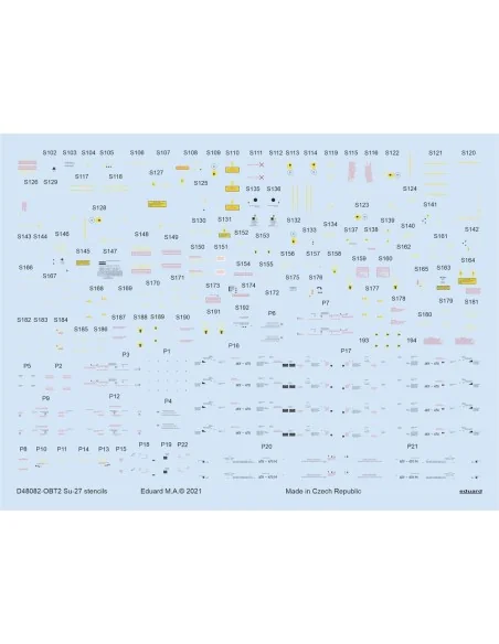 Su-27 stencils 1/48 for ACADEMY/KITTY HAWK/HOBBY BOSS/GWH, 1/48 - E...