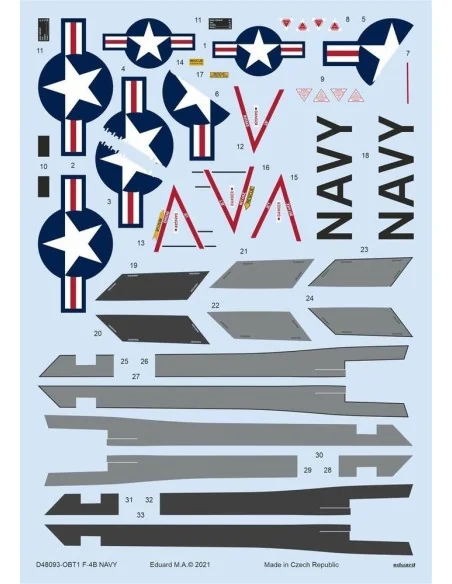 F-4B NAVY for TAMIYA, 1/48 - Eduard Accessories D48093