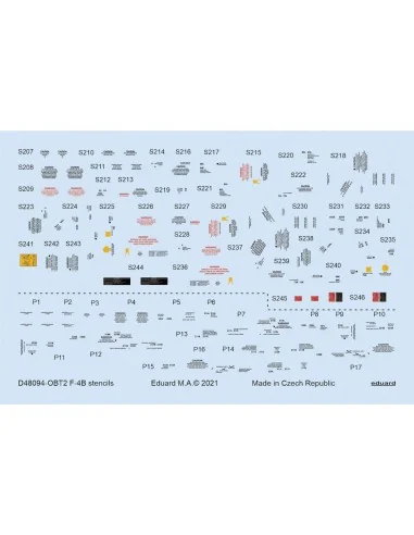 F-4B stencils for TAMIYA, 1/48 - Eduard Accessories D48094