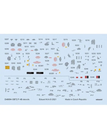 F-4B stencils for TAMIYA, 1/48 - Eduard Accessories D48094
