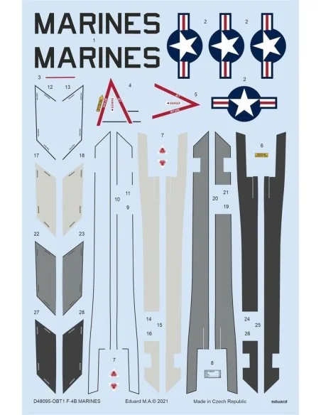 F-4B MARINES for TAMIYA, 1/48 - Eduard Accessories D48095