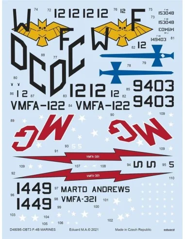 F-4B MARINES for TAMIYA, 1/48 - Eduard Accessories D48095