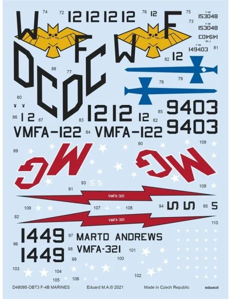 F-4B MARINES for TAMIYA, 1/48 - Eduard Accessories D48095