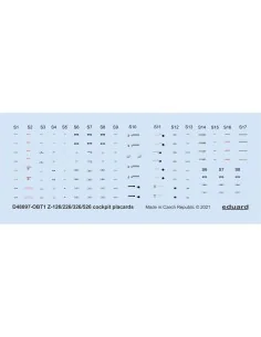 Z-126/226/326/526 cockpit placards 1/48 EDUARD, 1/48 - Eduard Acces...