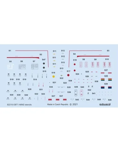 A6M2 stencils 1/48 EDUARD, 1/48 - Eduard Accessories D48098