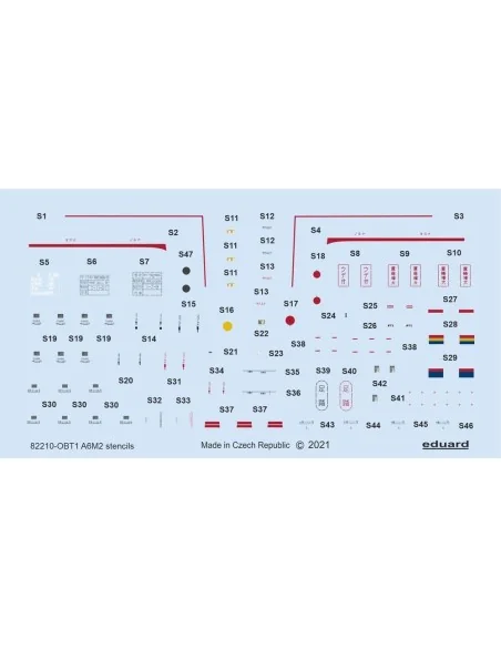 A6M2 stencils 1/48 EDUARD, 1/48 - Eduard Accessories D48098