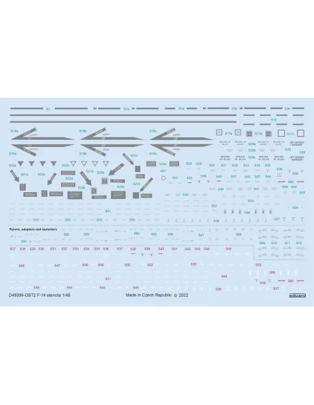 [NO_DESC] F-14 stencils for TAMIYA, 1/48 - Eduard Accessories D48099