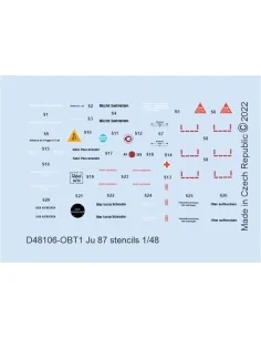 Ju 87 stencils for HASEGAWA/AIRFIX/ITALERI, 1/48 - Eduard Accessori...