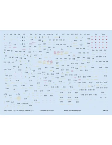 Su-25 Russian stencils 1/48 ZVEZDA, 1/48 - Eduard Accessories D48111