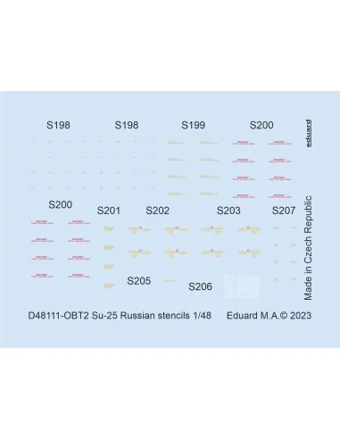Su-25 Russian stencils 1/48 ZVEZDA, 1/48 - Eduard Accessories D48111