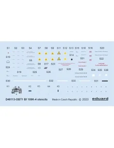 Bf 109K-4 stencils, 1/48 - Eduard Accessories D48113
