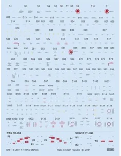 F-104A/C stencils 1/48 KINETIC, 1/48 - Eduard Accessories D48115