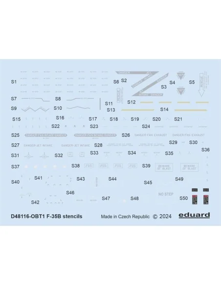 F-35B stencils, 1/48 - Eduard Accessories D48116