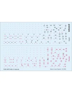 MiG-15/ MiG-15bis stencils for Eduard, 1/72 - Eduard Accessories D7...