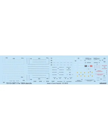 Fw 190A stencils for Eduard, 1/72 - Eduard Accessories D72009