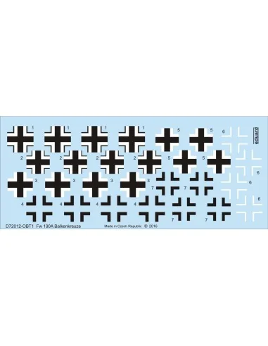 Fw 190A Balkenkreuze for Eduard, 1/72 - Eduard Accessories D72012