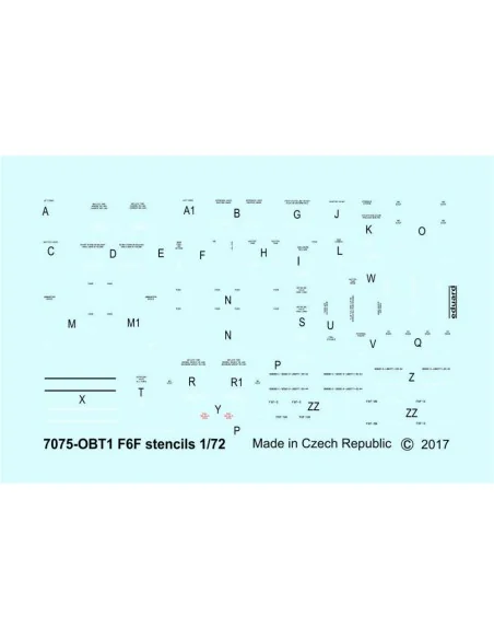 F6F stencils, 1/72 - Eduard Accessories D72014
