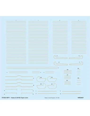 Fokker D.VII rib tapes linen for Eduard, 1/72 - Eduard Accessories ...