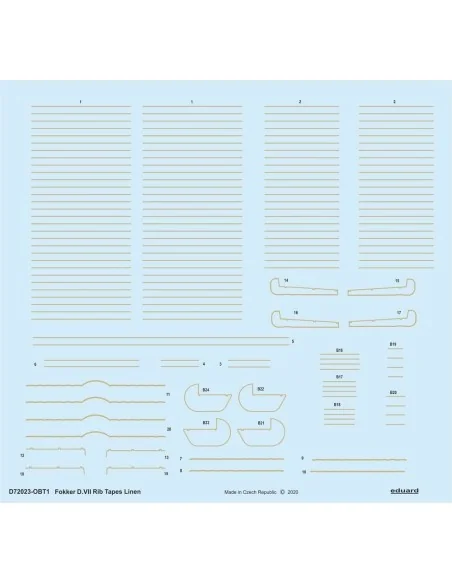 Fokker D.VII rib tapes linen for Eduard, 1/72 - Eduard Accessories ...
