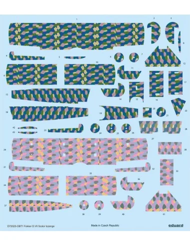 [NO_DESC] Fokker D.VII 5color lozenge for Eduard, 1/72 - Eduard Acc...