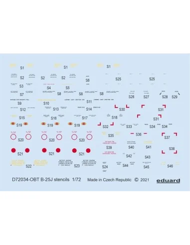 [NO_DESC] B-25J stencils 1/72 for HASEGAWA/REVELL, 1/72 - Eduard Ac...